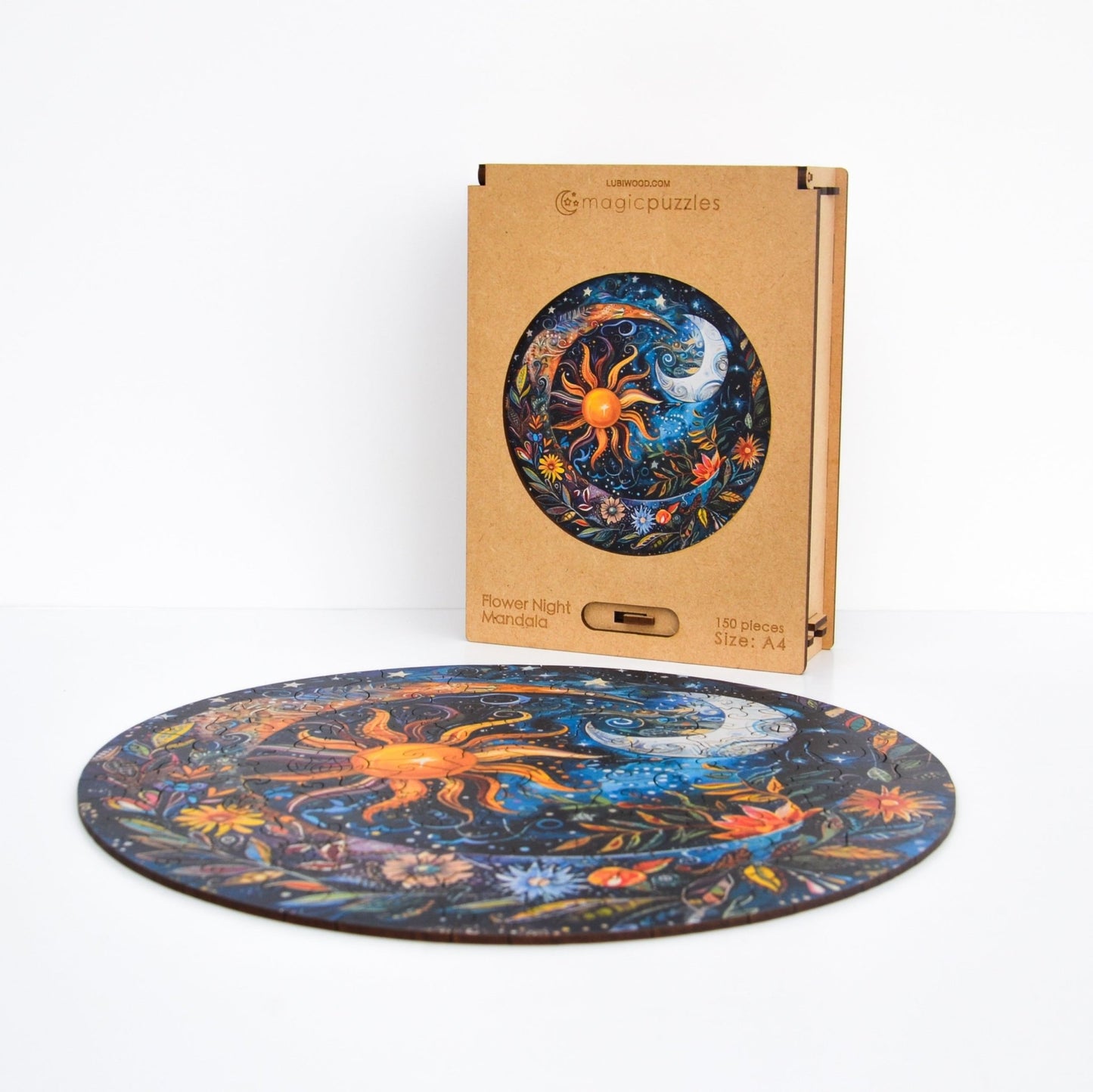 Flower Night Mandala Puzzle - Lubiwood UK