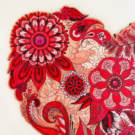 Heart Mandala Puzzle - Lubiwood UK