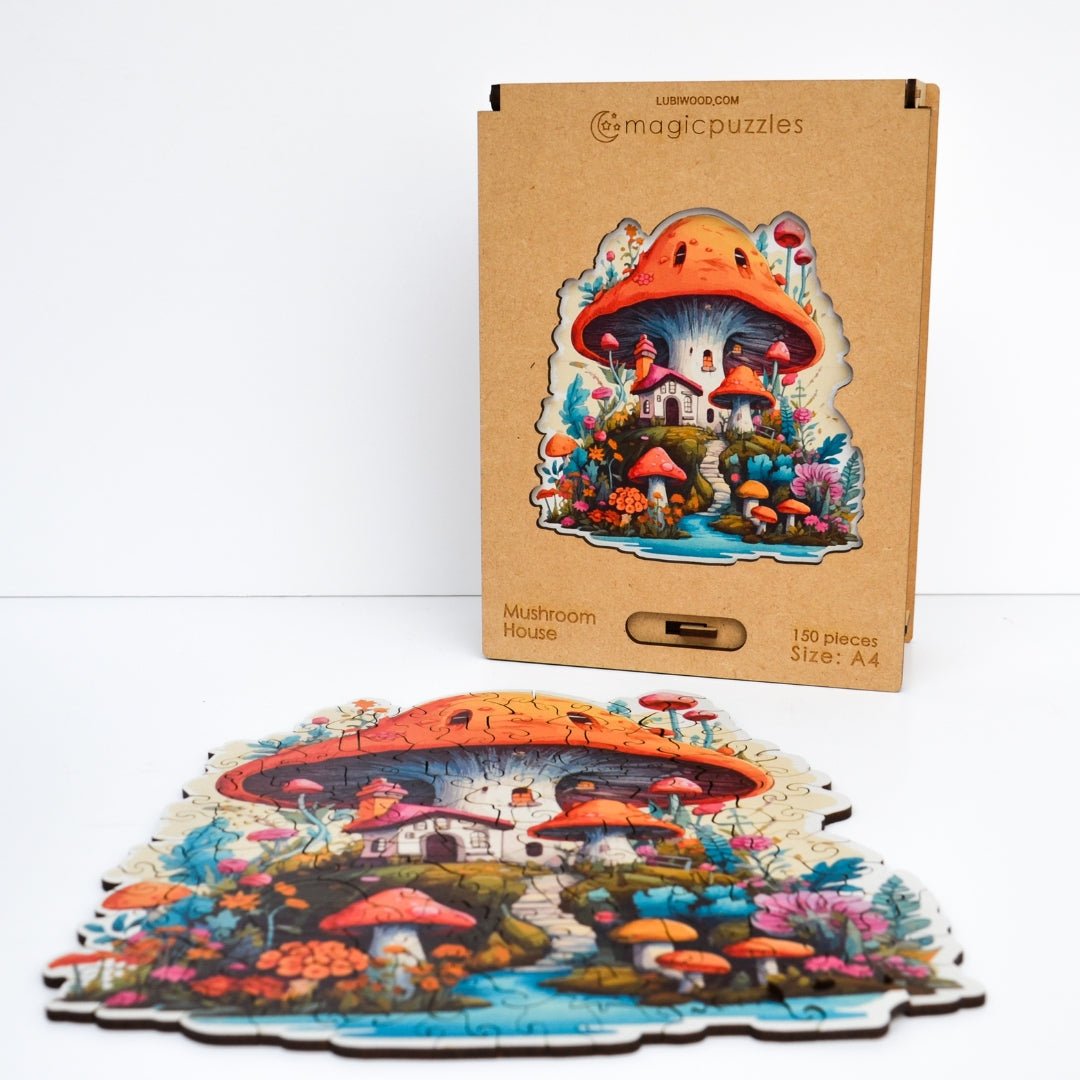 Mushroom House Puzzle - Lubiwood UK