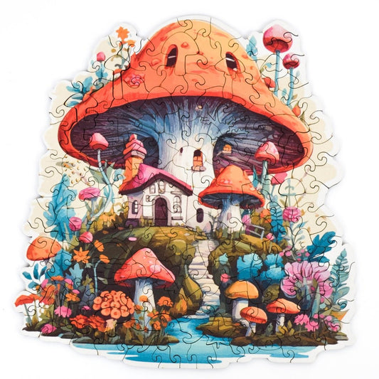 Mushroom House Puzzle - Lubiwood UK