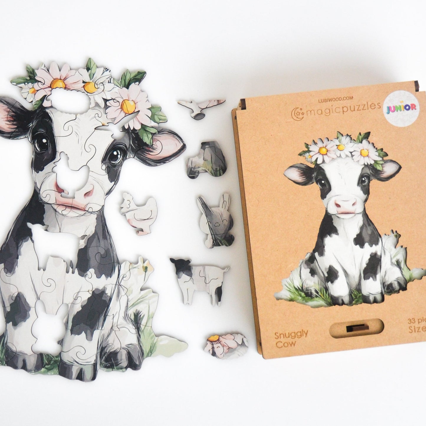 Snuggly Cow Junior Puzzle - Lubiwood
