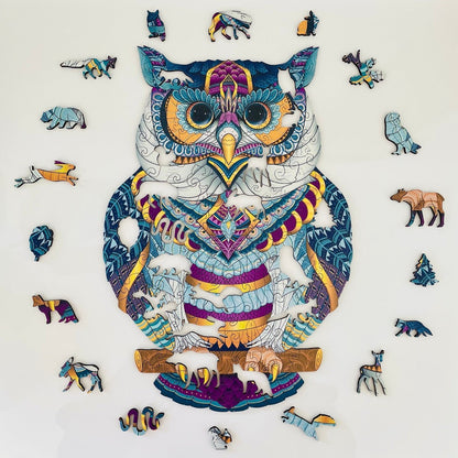 Cosmic Owl Puzzle - Lubiwood UK