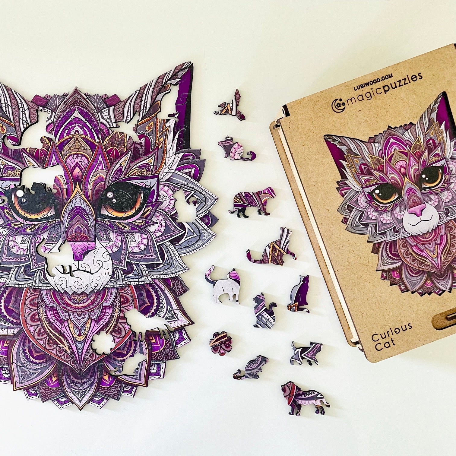 Curious Cat Puzzle - Lubiwood UK